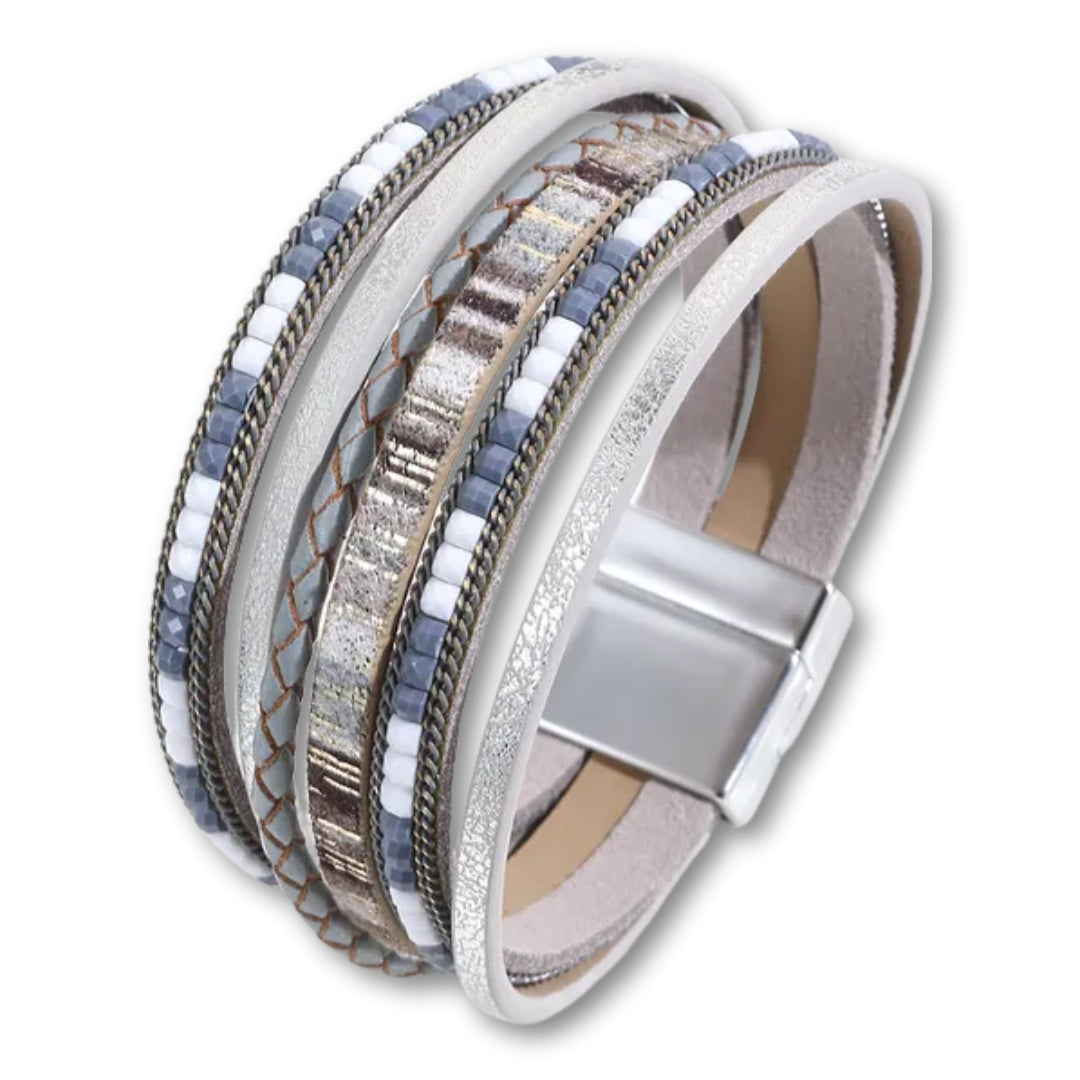 bracelet large femme fantaisie Gris