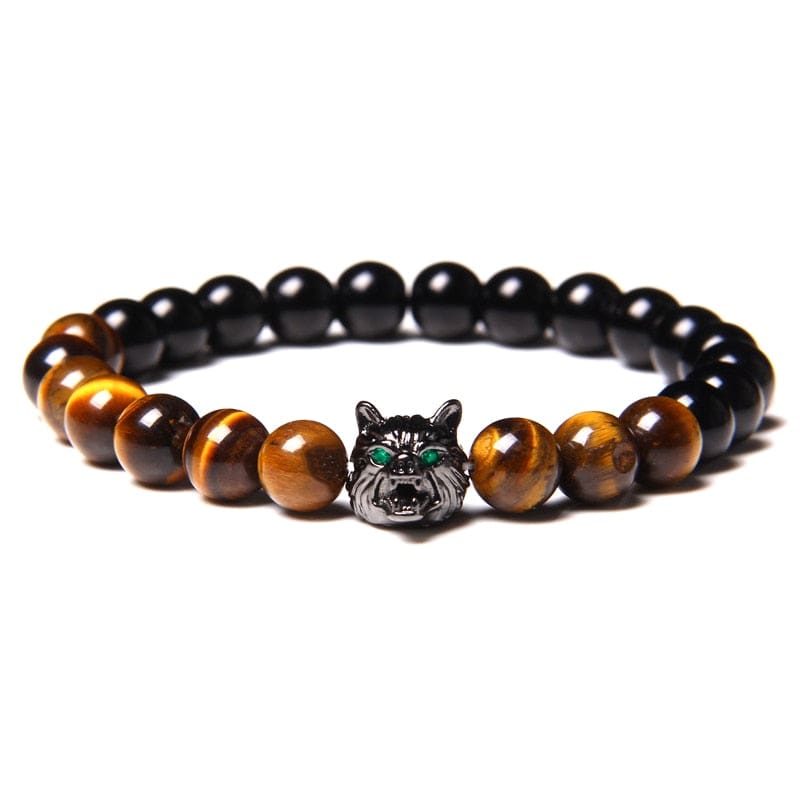 Bracelet loup Brun