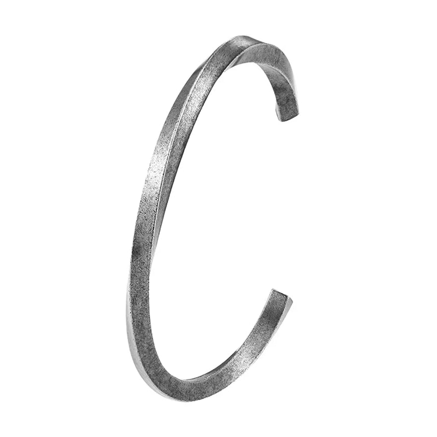 Bracelet manchette acier homme – Jonc poli miroir | WristArt Bronze vieilli / 58-60 mm