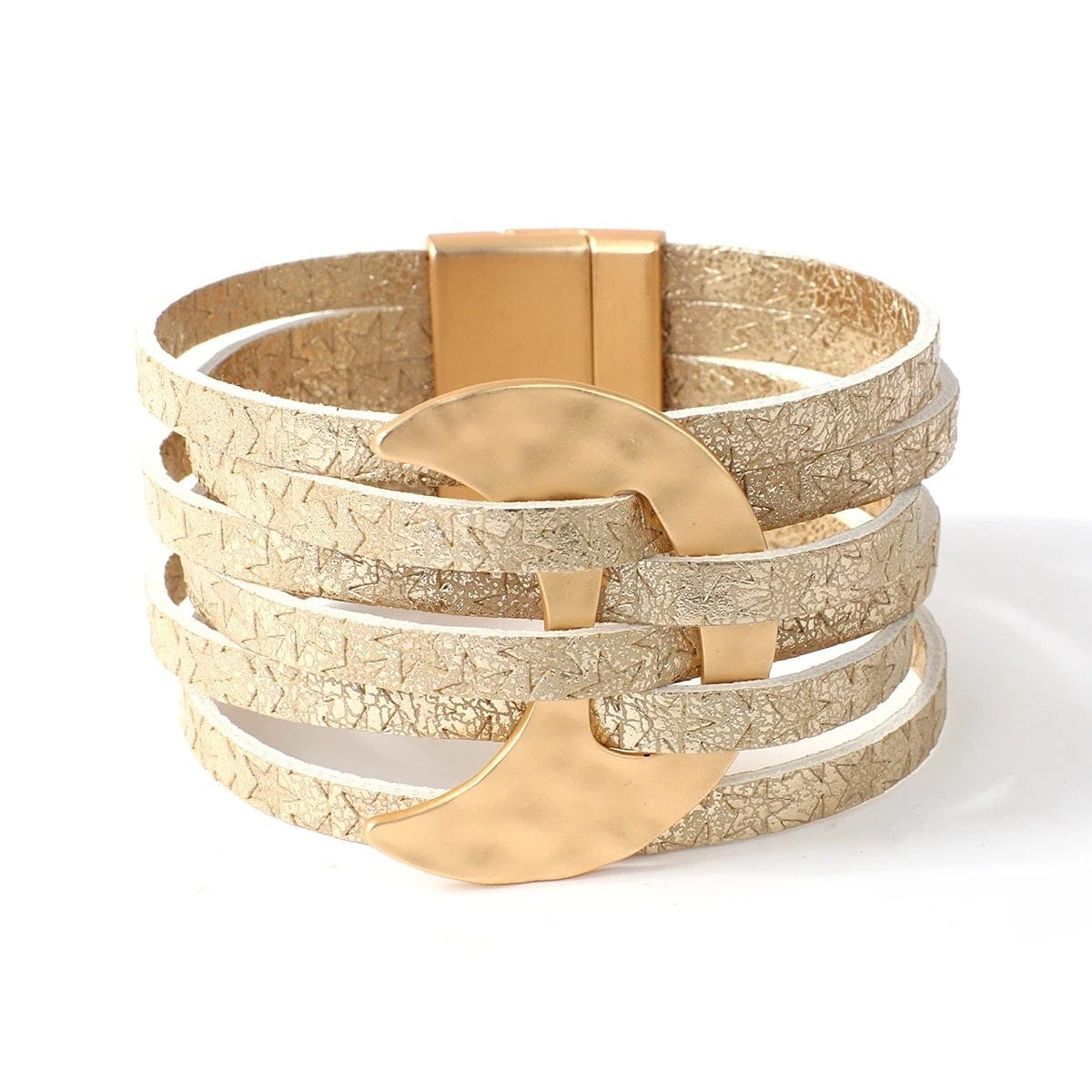bracelet manchette cuir femme Mix