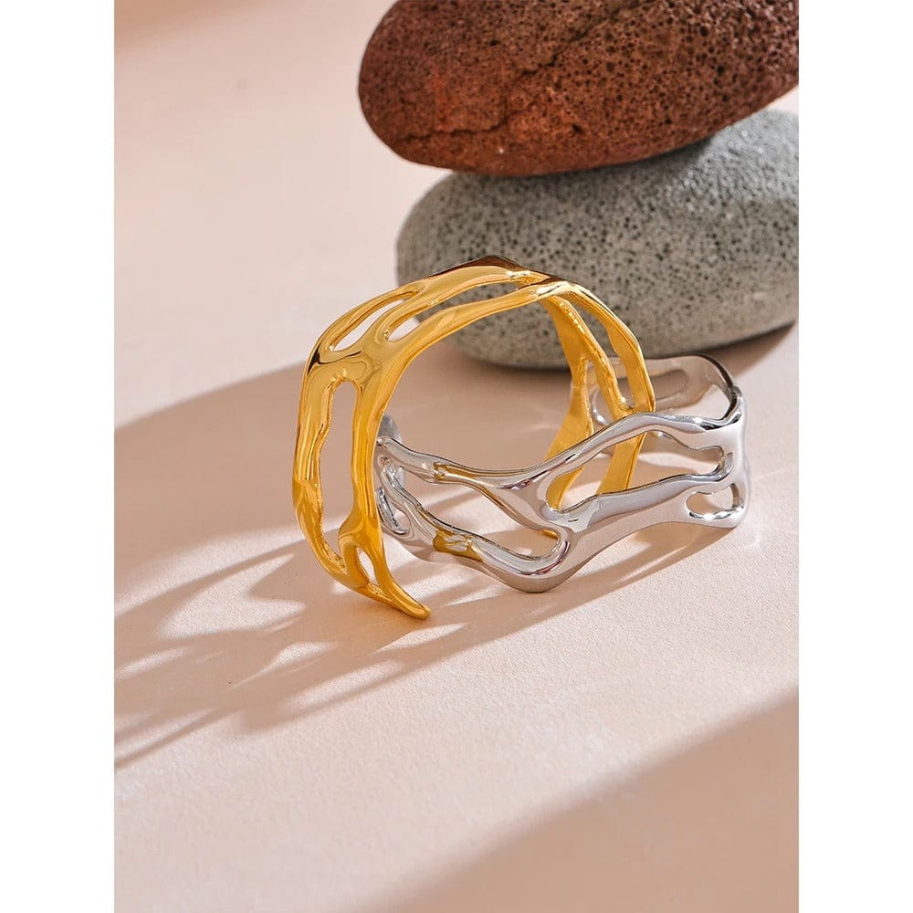 Bracelet manchette doré femme
