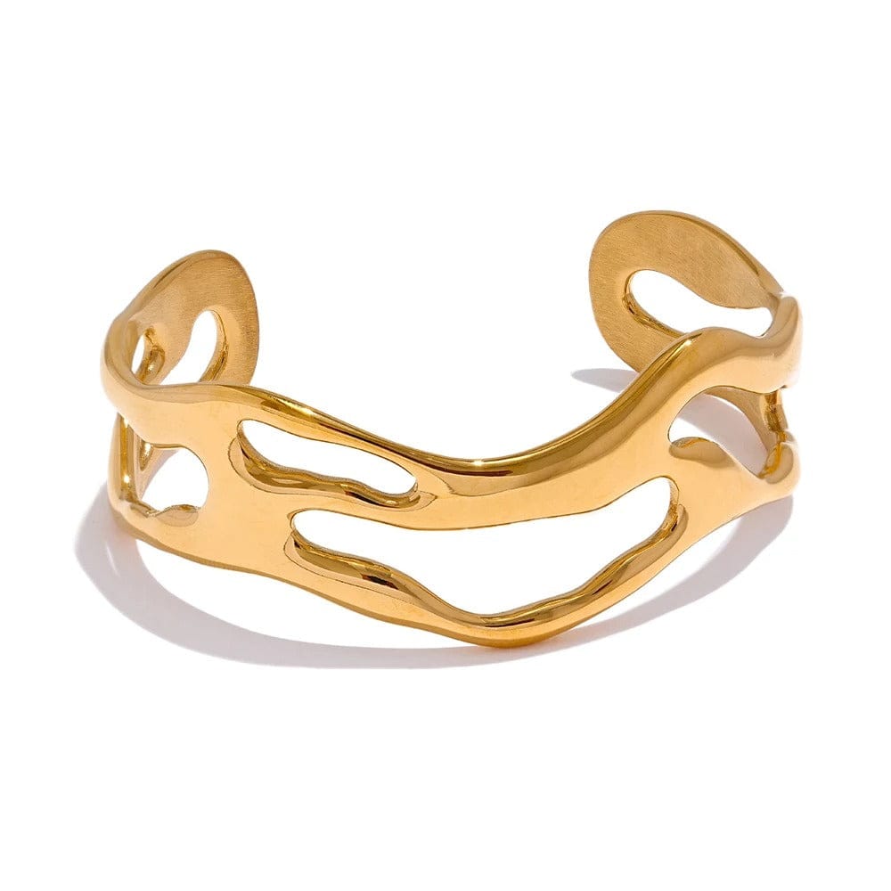 Bracelet manchette doré femme Or