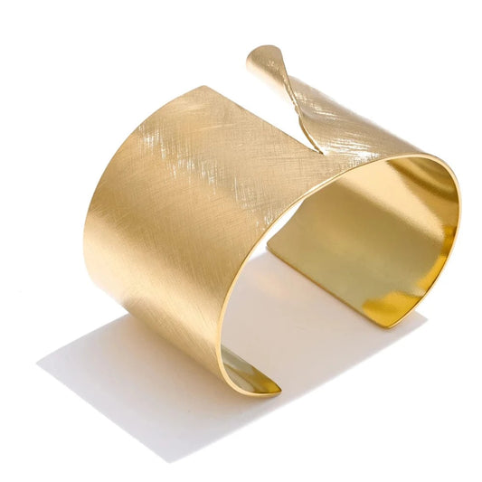 bracelet manchette sculpturale femme Or