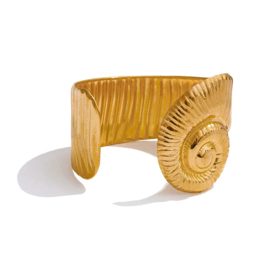bracelet manchette spiralé doré YH1582A