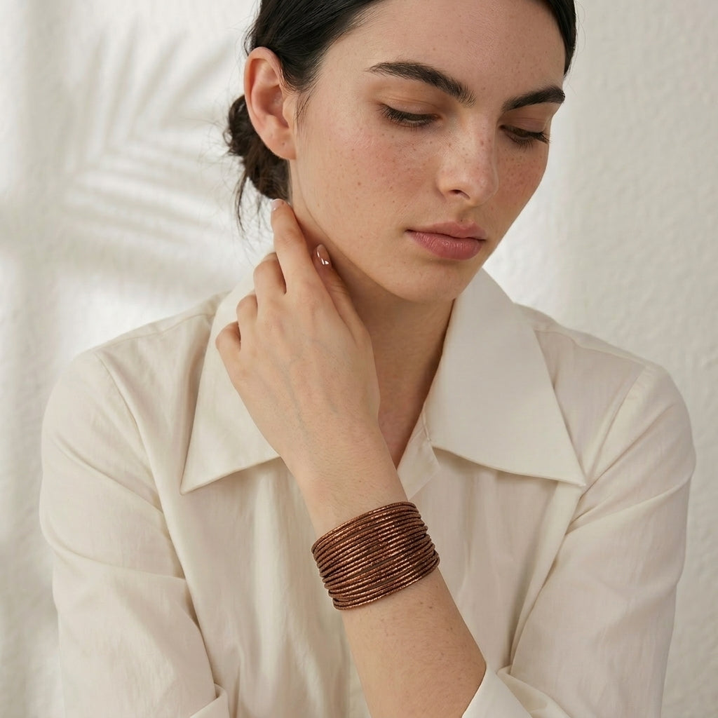 Bracelet Multi Rang Cuir