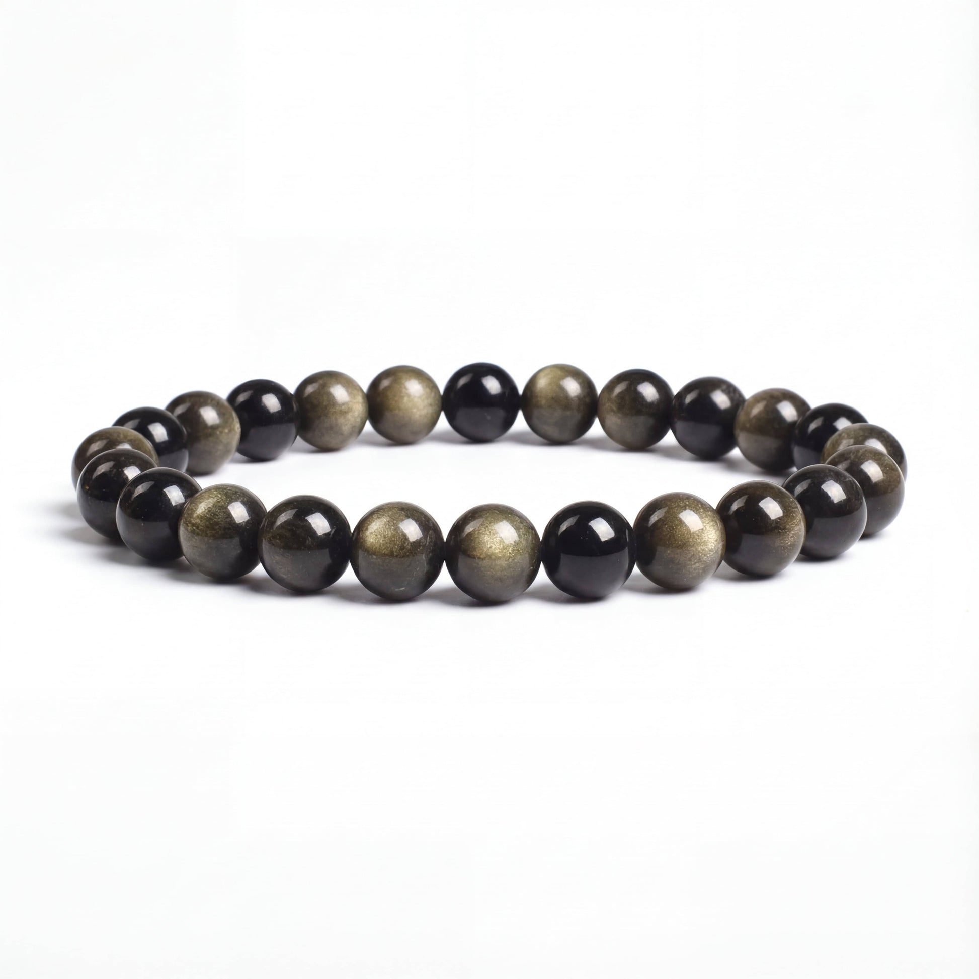 Bracelet Obsidienne Dorée