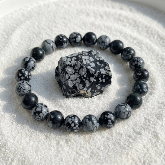 Bracelet Obsidienne Neige