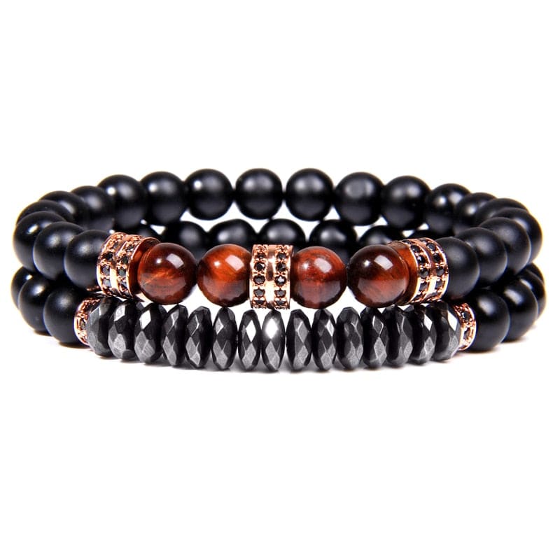 bracelet œil de taureau homme  Cuivre / 17cm