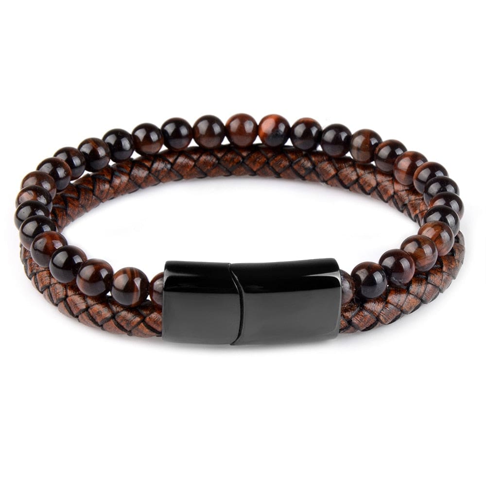 bracelet oeil de tigre homme 18.5cm
