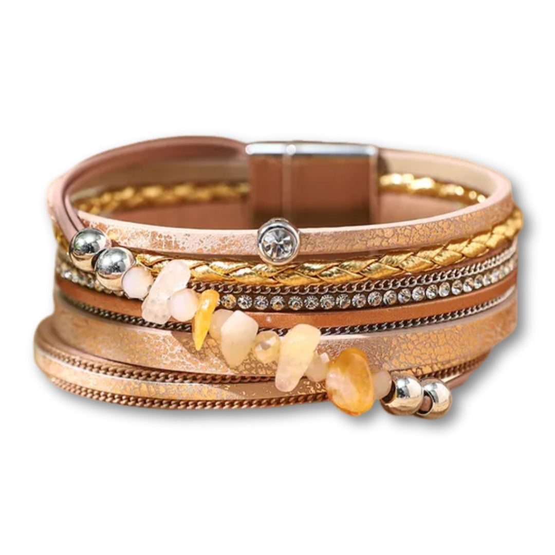 bracelet perle fantaisie femme Champagne