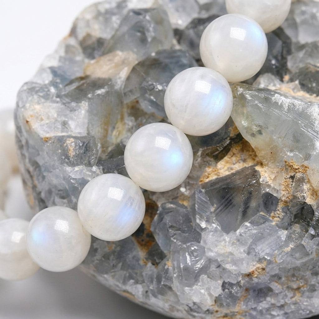Bracelet Pierre de Lune 6/8mm Pierre Naturelle | WristArt