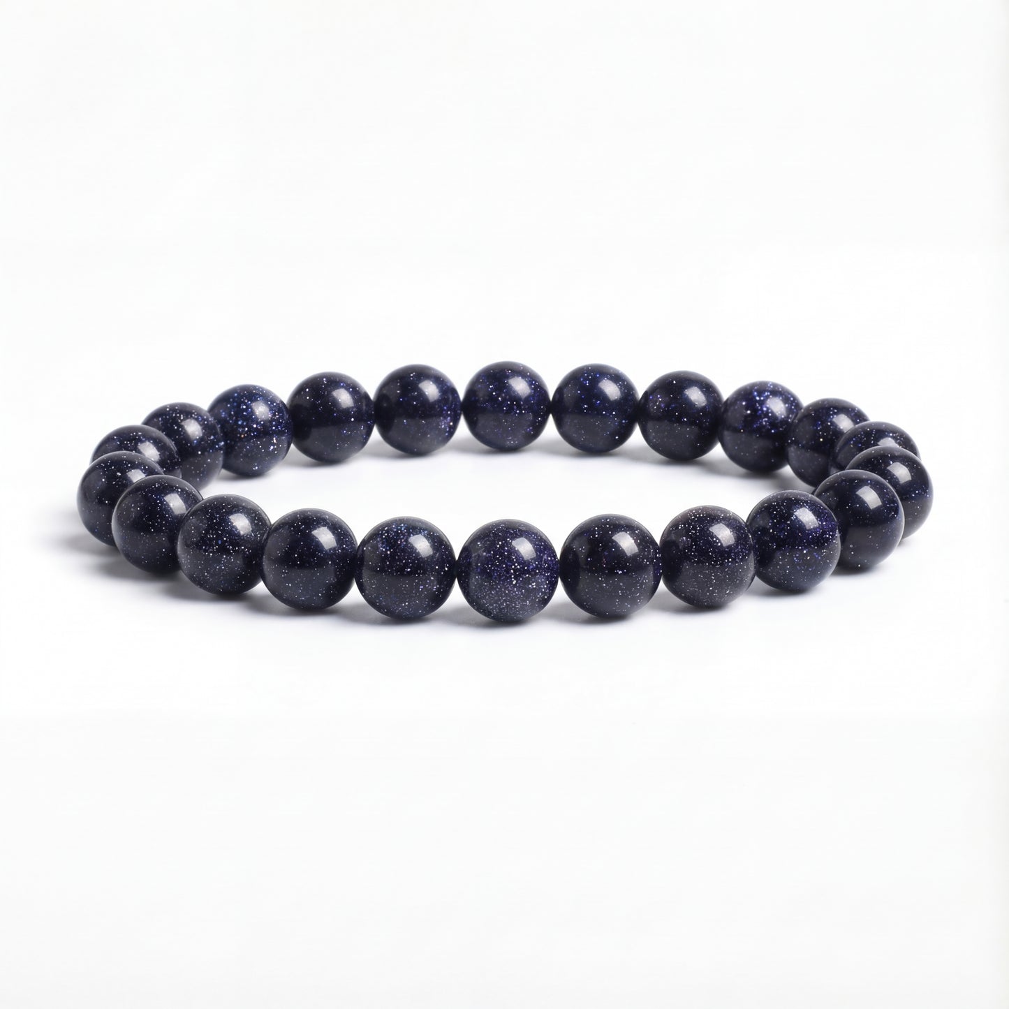 Bracelet Pierre de Sable Bleu 17cm / 6mm