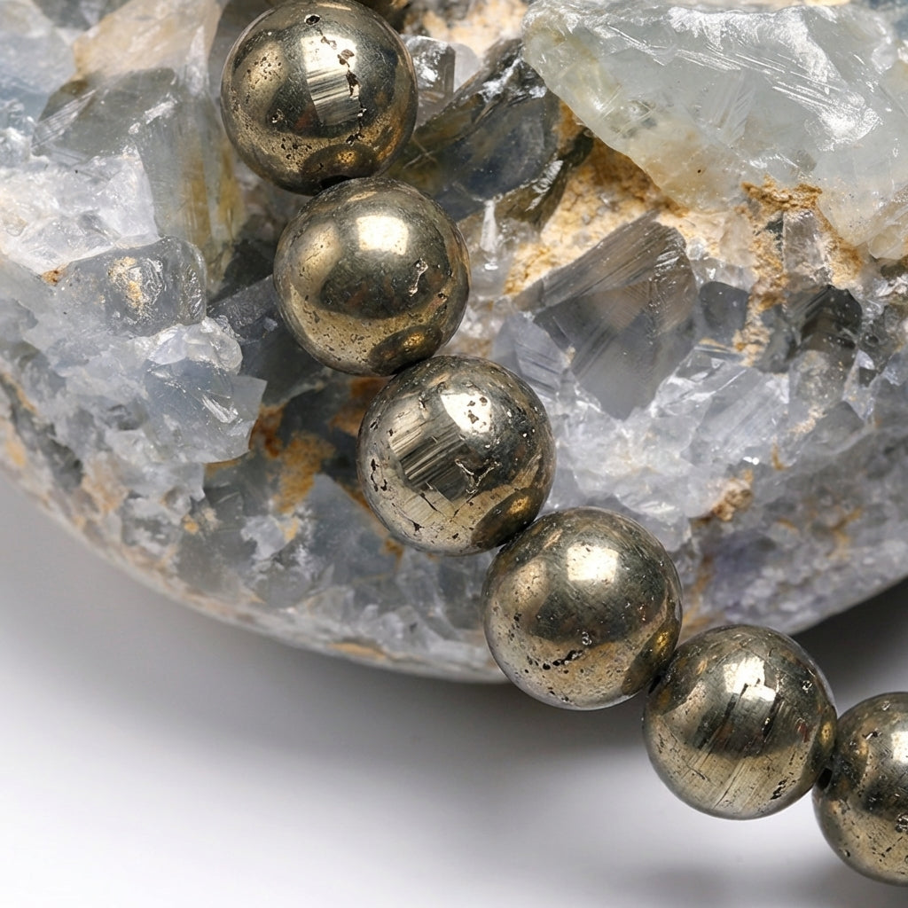 Bracelet Pyrite 6/8mm Pierre Naturelle | WristArt