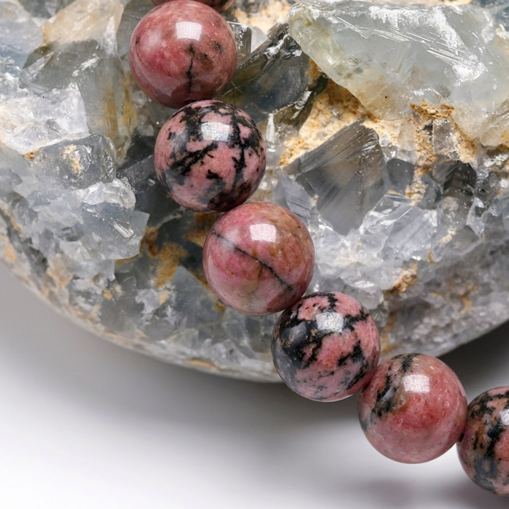 Bracelet Rhodonite 6/8mm Pierre Naturelle | WristArt
