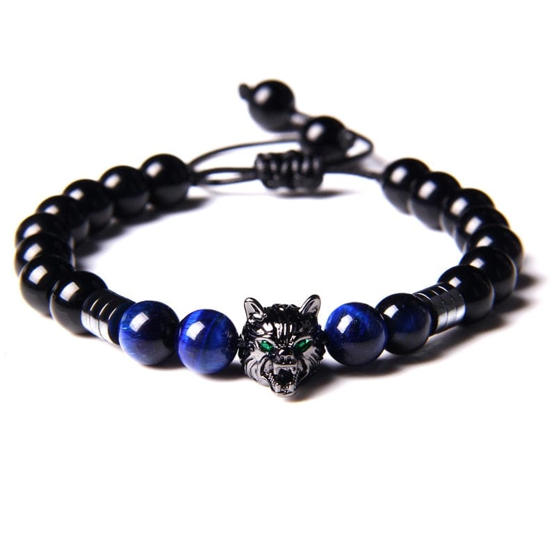 Bracelet tete de loup Bleu