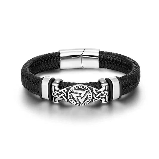 bracelet viking cuir homme 19cm