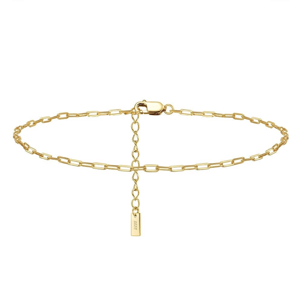 chaine de cheville argent Or