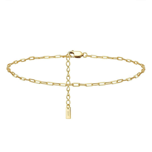 chaine de cheville argent Or