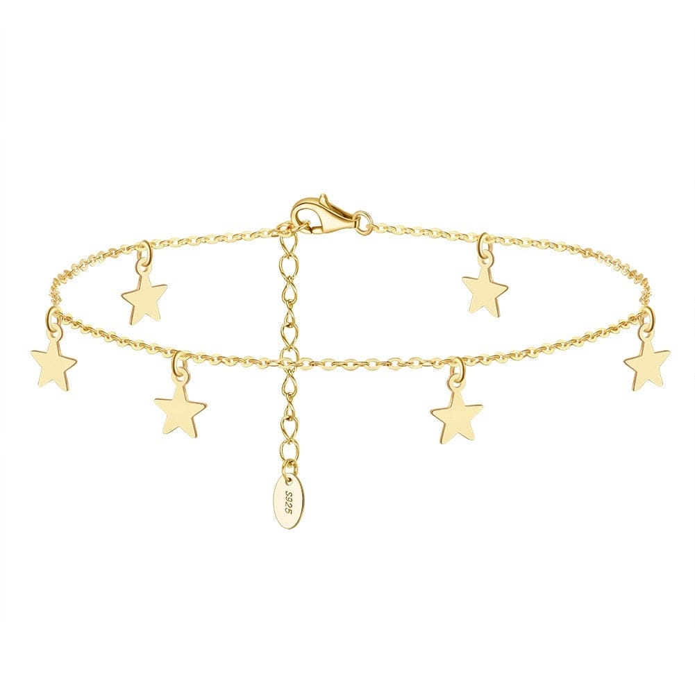 chaine de cheville etoile Or