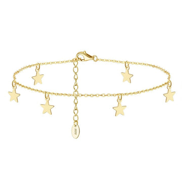 chaine de cheville etoile Or
