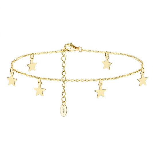 chaine de cheville etoile Or