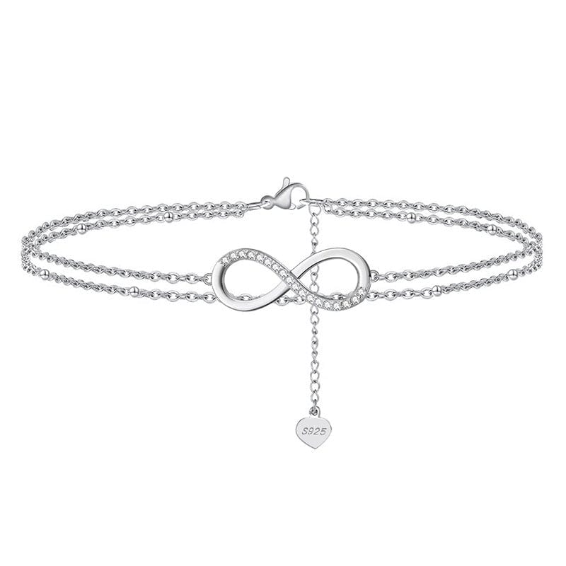 chaine de cheville infini Argent