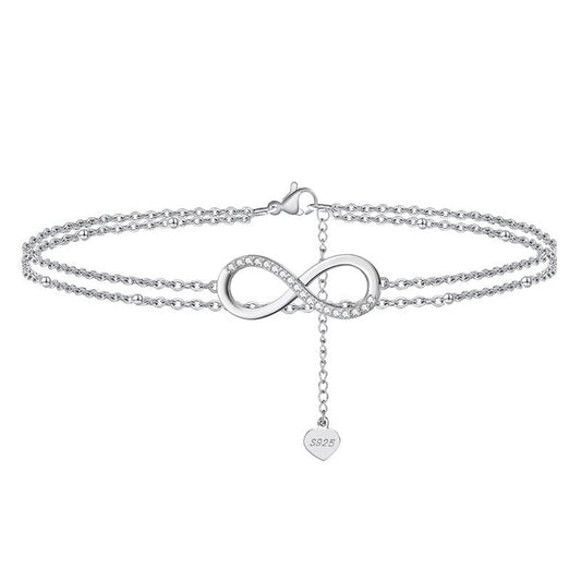 chaine de cheville infini Argent