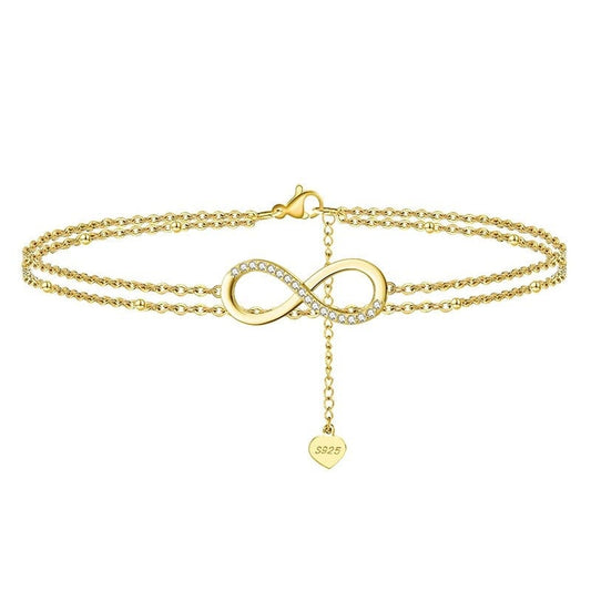 chaine de cheville infini Or