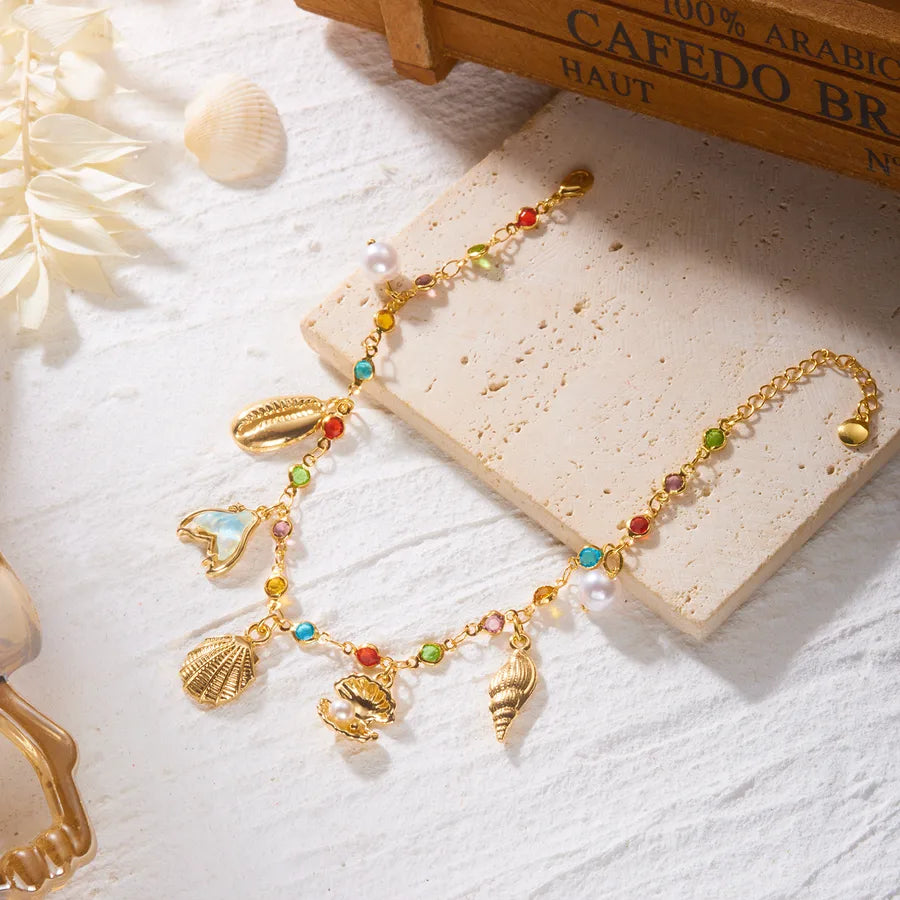 Bracelet Cheville Coquillage Fait Main Alliage | WristArt