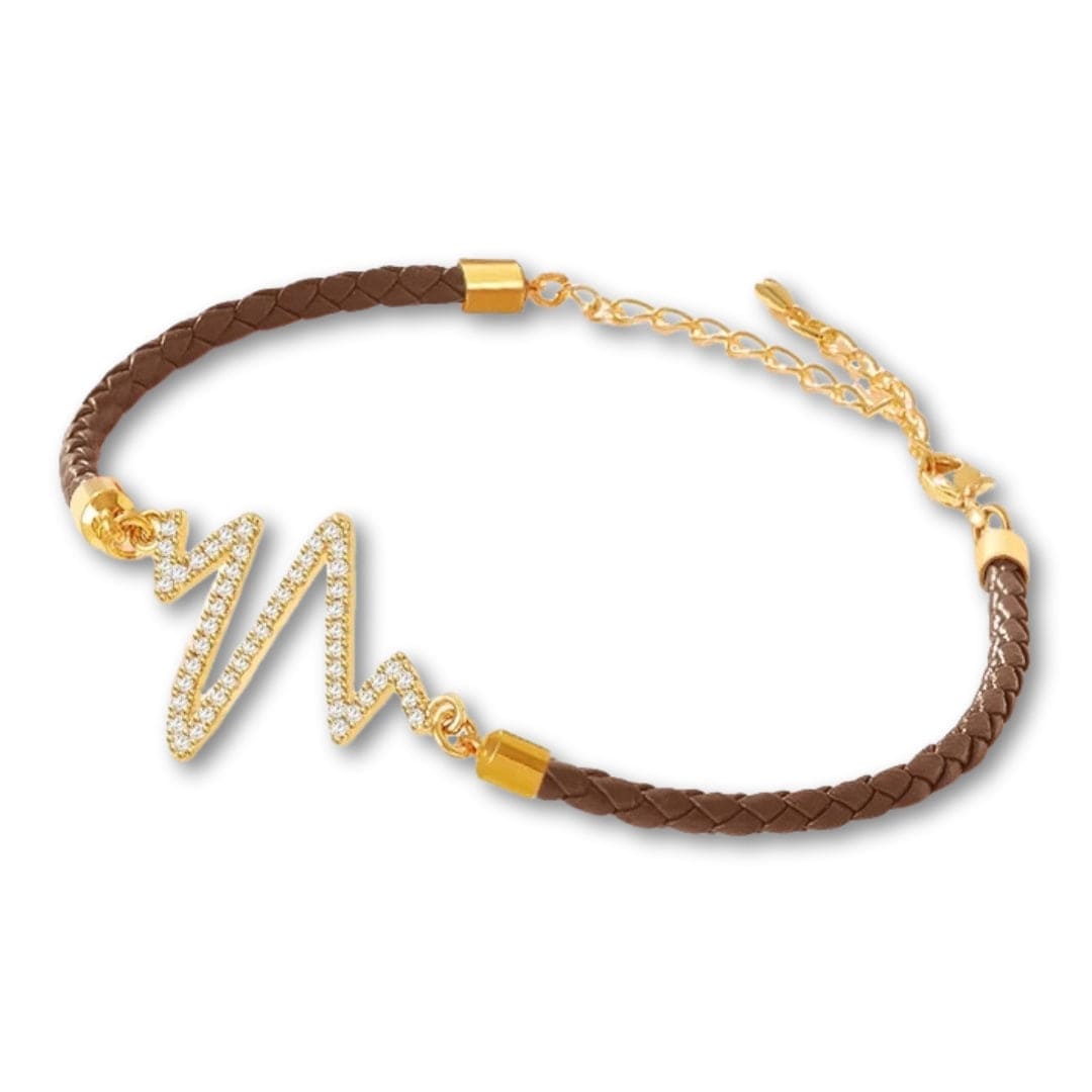 Marron / Ajustable : 15-21cm / Or