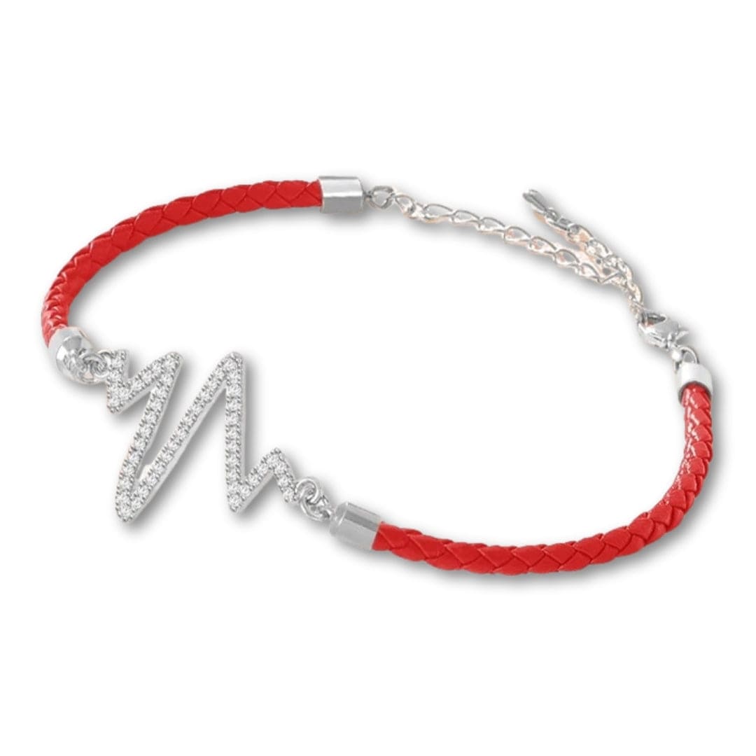 Rouge / Ajustable : 15-21cm / Argent