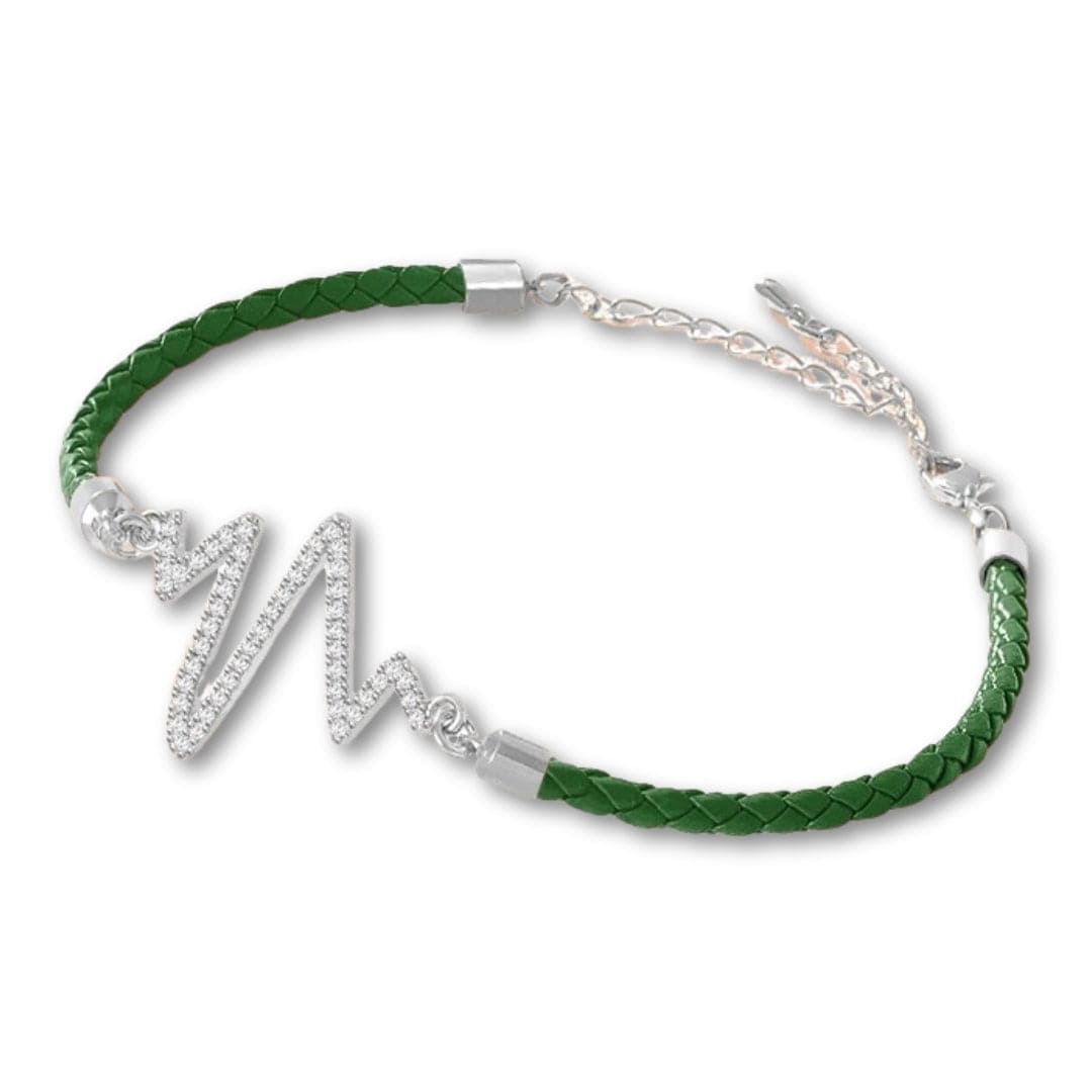 Vert Foncé / Ajustable : 15-21cm / Argent