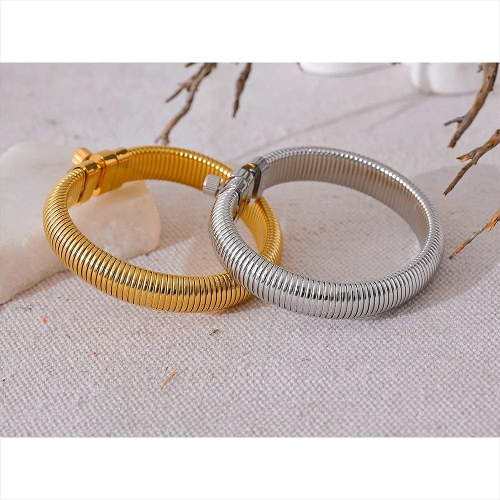 Yhpup-Bracelet en Acier Inoxydable pour Homme et Femme, Optique artificiel astique, Bracelet en Métal, Déclaration CZ, Mode Populaire, Bijoux Unisexes, Étanche