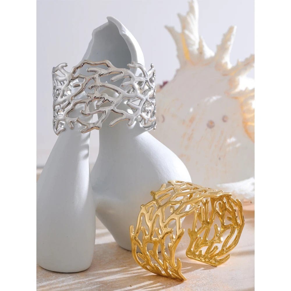 Yhpup déclaration brindille en acier inoxydable géométrique creux large manchette grand Bracelet Bracelet pour femmes étanche grands bijoux